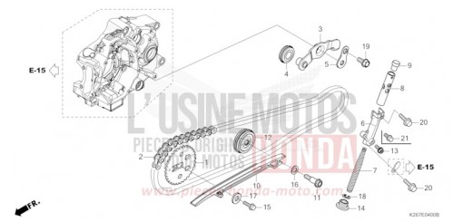 CHAINE A CAMES/TENDEUR MSX125AM de 2021